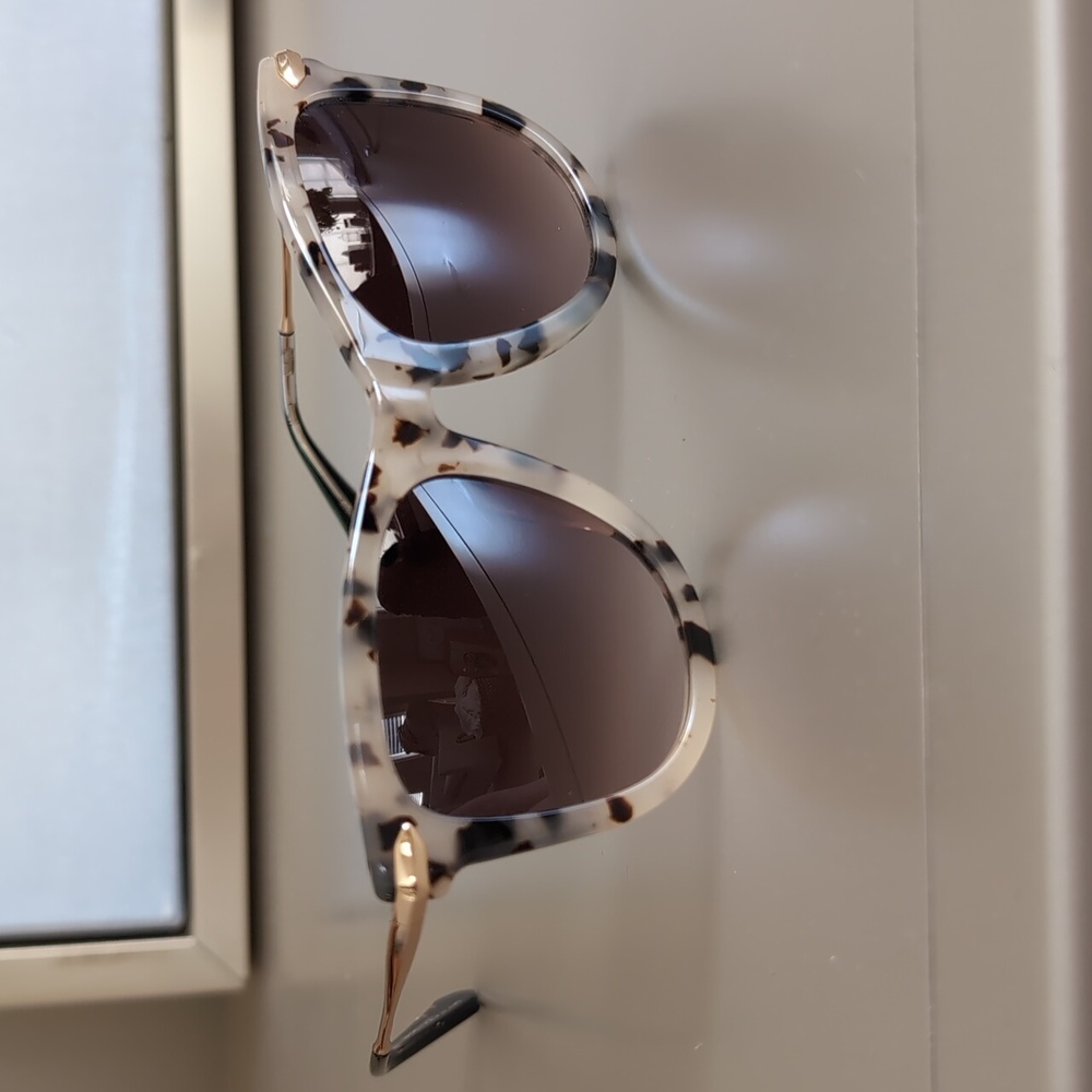 KREWE Marble Sunglasses with Gold Details